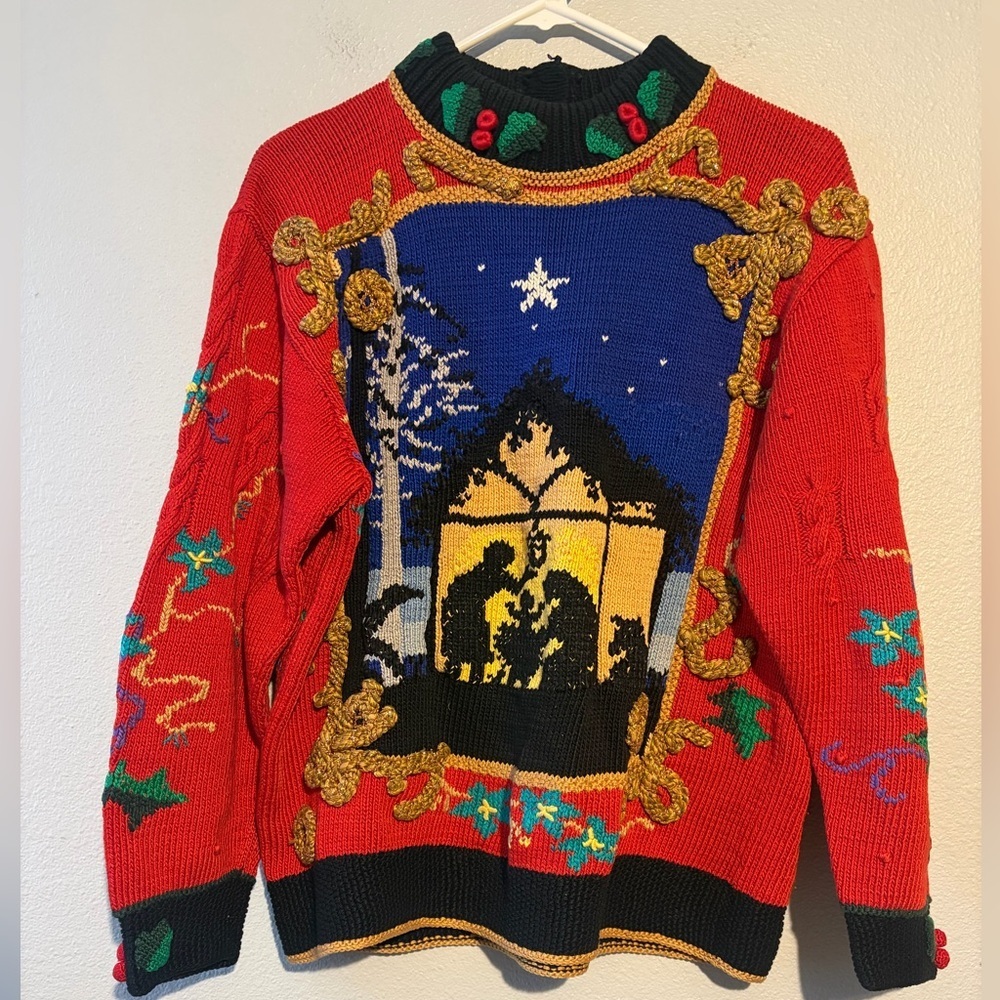 RARE VTG  Berek Christmas sweater